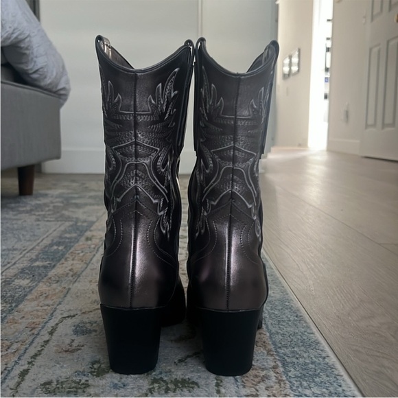 London Rag Silver Dixom Western Cowboy Boots Size 7 - Picture 10 of 13